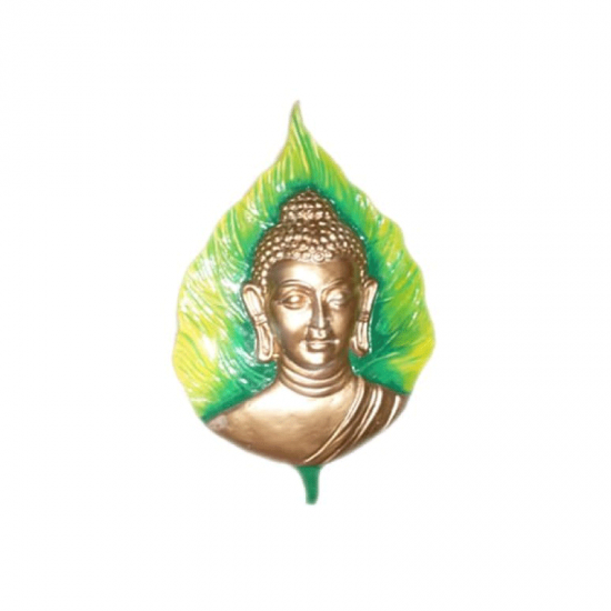 Gautam Buddha Wall Hanging On Leaf
