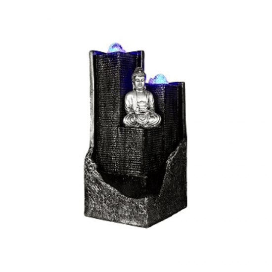 Gautam Buddha Fiber Fountain With Blue Light