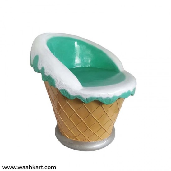 Ice Cream Cone Shape Chair - In Green
