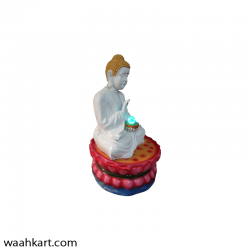 Gautam Buddha Statue With Pink Lotus Fountain