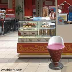 Ice Cream Shape Chair - In Pink Shade