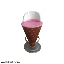 Ice Cream Shape Chair - In Pink Shade