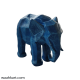 Abstract Art Blue Elephant