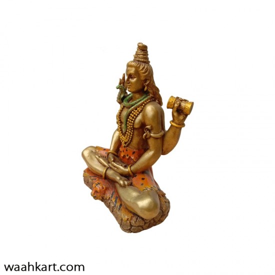 Small Shiva Statue In Golden shade