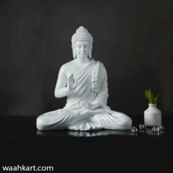 Spiritual White Shaded Buddha