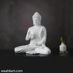 Spiritual White Shaded Buddha
