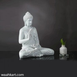 Spiritual White Shaded Buddha - Big Size