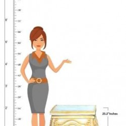 Decorative Stool As A Side Table In Cream Color