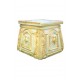 Decorative Stool As A Side Table In Cream Color