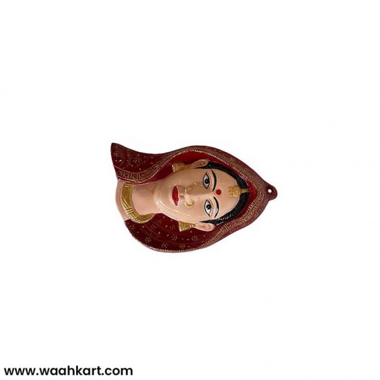 Traditional Gujarati Woman Face Wall Hanging with Dupatta